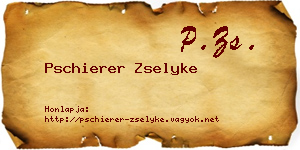 Pschierer Zselyke névjegykártya